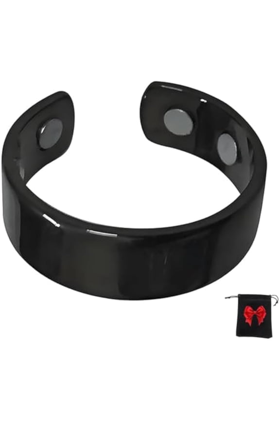 Original Magnetic Wellness Ring for Women/Men, Adjustable Open Stainless Steel Rings with 4 Strong Magnets, Lightweight, Water-Resistant