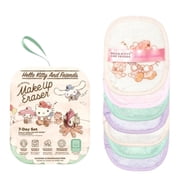 The Original MakeUp Eraser 7-Day Set Makeup Remover Cloths, Reusable & Eco-Friendly, Removes Waterproof Mascara, Eyeliner, Foundation, Lipstick & Sunscreen with Just Water, Hello Kitty & Friends Gl