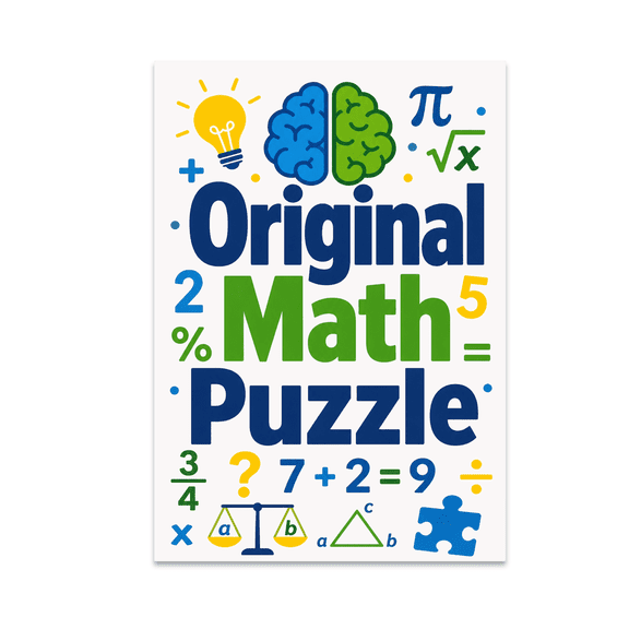 Original Math Puzzle Wall Art - Math Enthusiast - 13x19 Poster Print