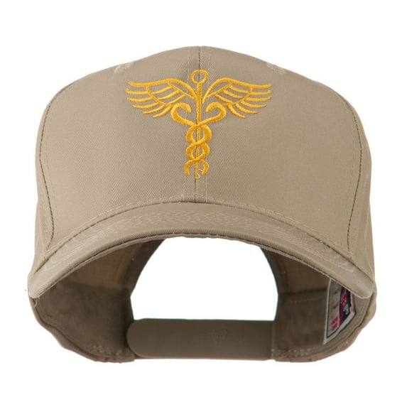 Original Medical Caduceus Outline Embroidered Cap - Khaki OSFM
