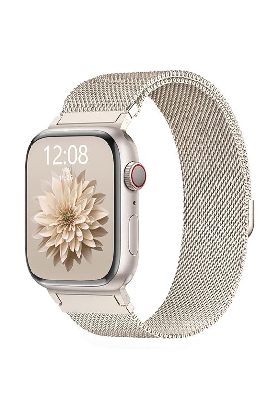 Original Metal Milanese Loop Compatible with Apple Watch Band 38mm 40mm 41mm 42mm 44mm 45mm 49mm for Women Men, Magnetic Stainless Steel for iWatch Se Ultra Series 11 10 9 8 7 6 5 4 3 2 1