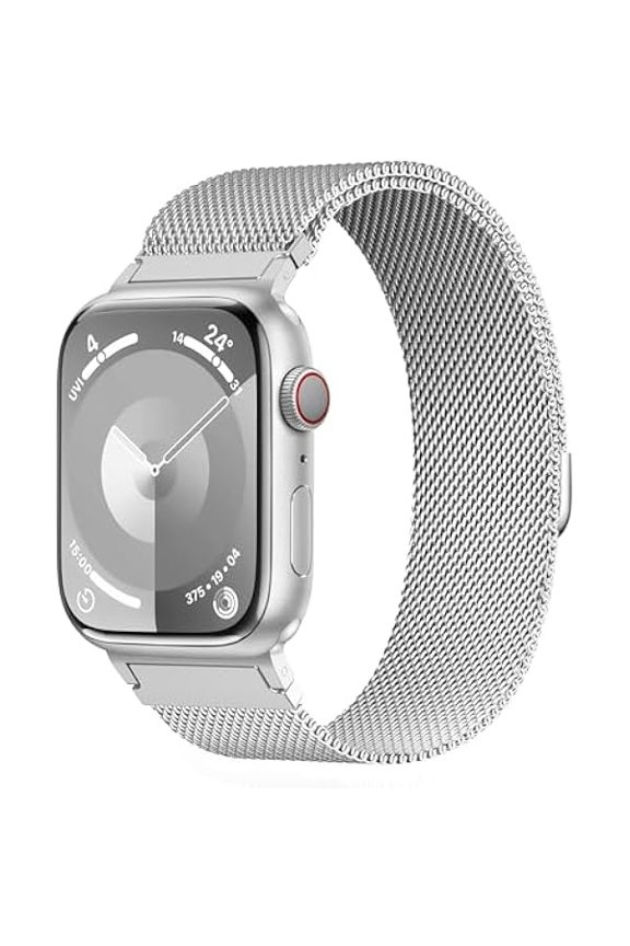 Original Metal Milanese Loop Compatible with Apple Watch Band 38mm 40mm 41mm 42mm 44mm 45mm 49mm for Women Men, Magnetic Stainless Steel for iWatch Se Ultra Series 11 10 9 8 7 6 5 4 3 2 1