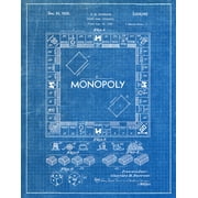 Original Monopoly Game Artwork Submitted In 1935 - Toys and Games - Patent Art Print