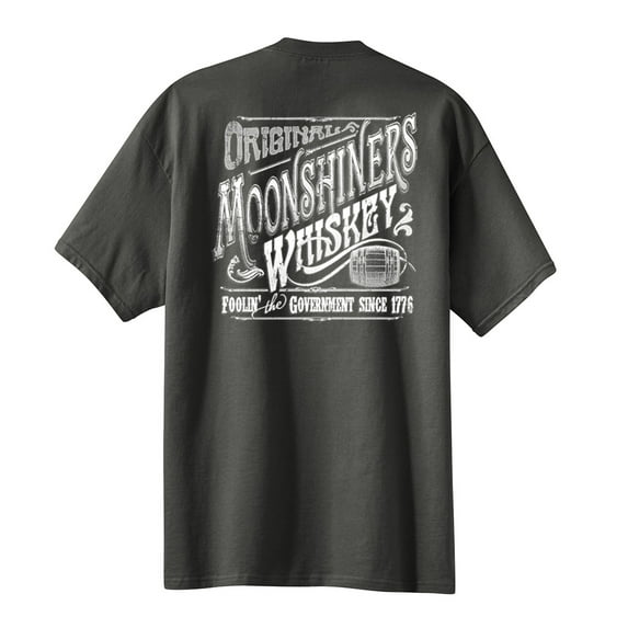Original Moonshiners Whiskey Foolin' The Government Since 1776 Funny Alcohol Party Moonshine Shine Gin Rum Charcoal
