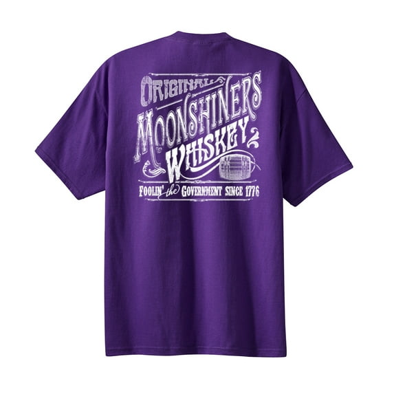 Original Moonshiners Whiskey Foolin' The Government Since 1776 Funny Alcohol Party Moonshine Shine Gin Rum Purple
