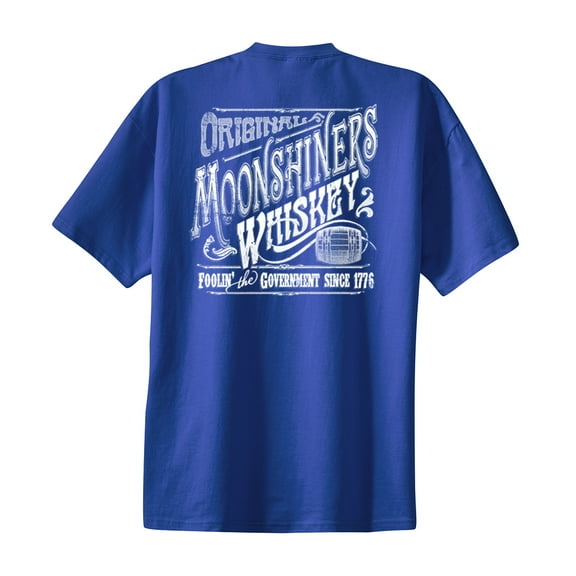 Original Moonshiners Whiskey Foolin' The Government Since 1776 Funny Alcohol Party Moonshine Shine Gin Rum Royal Blue