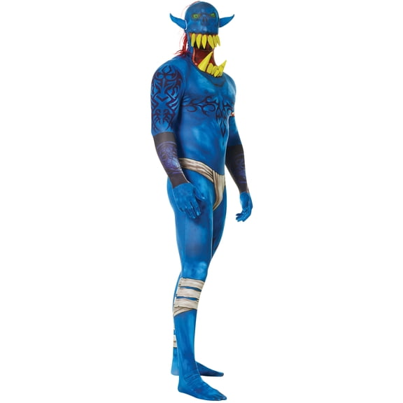 Loftus International Blue Orc Jaw Dropper Adult Costume Morphsuit | Large Male