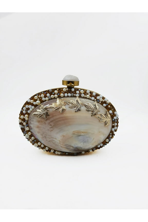 Original Mother of Pearl Shell Clutch Wedding Designer Handbag For Women