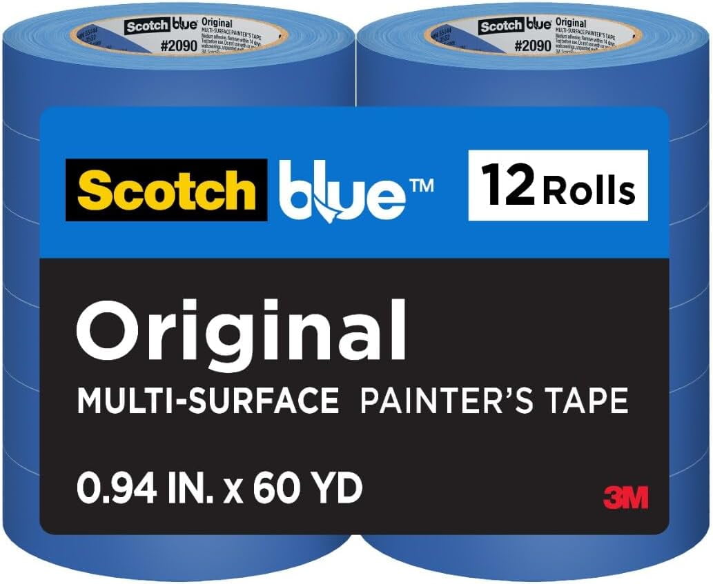 Original Multi-Surface Painter's Tape, 0.94 Inches x 60 Yards, 12 Rolls ...