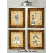 Original NASA Patent Art Prints - Set of Four Photos 8x10 Unframed - Great Gift for Space Fans and Astronomers