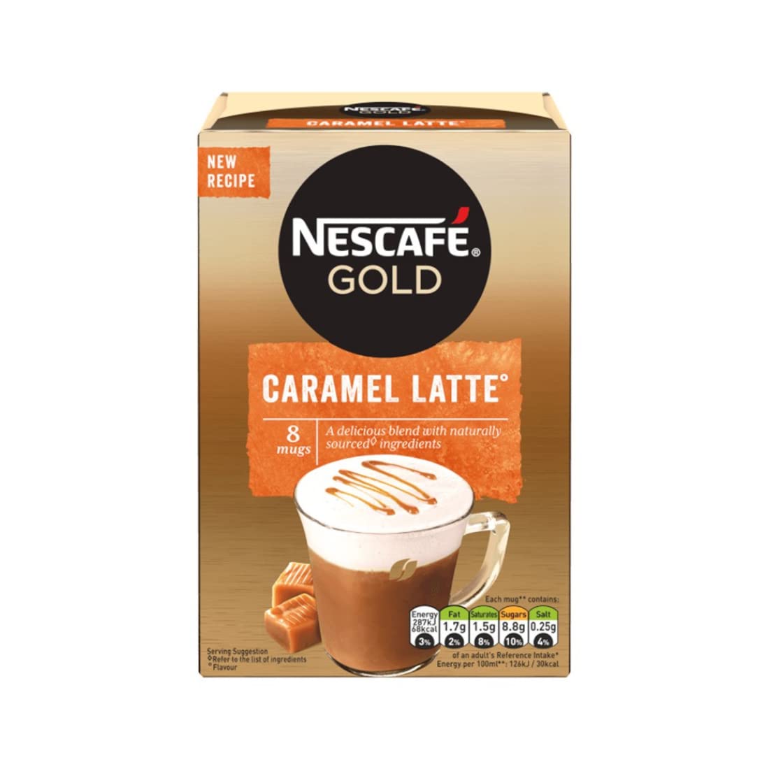 Original Nescafe Gold Caramel Latte Coffee Sachets Imported From The UK