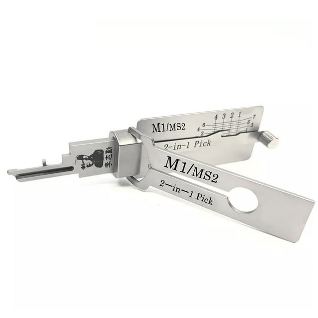 Original New 2-in-1 Lishi SC1 SC4 KW1 KW5 AM5 M1/MS2 Hand Tool High Quality Brand-M1/Ms2