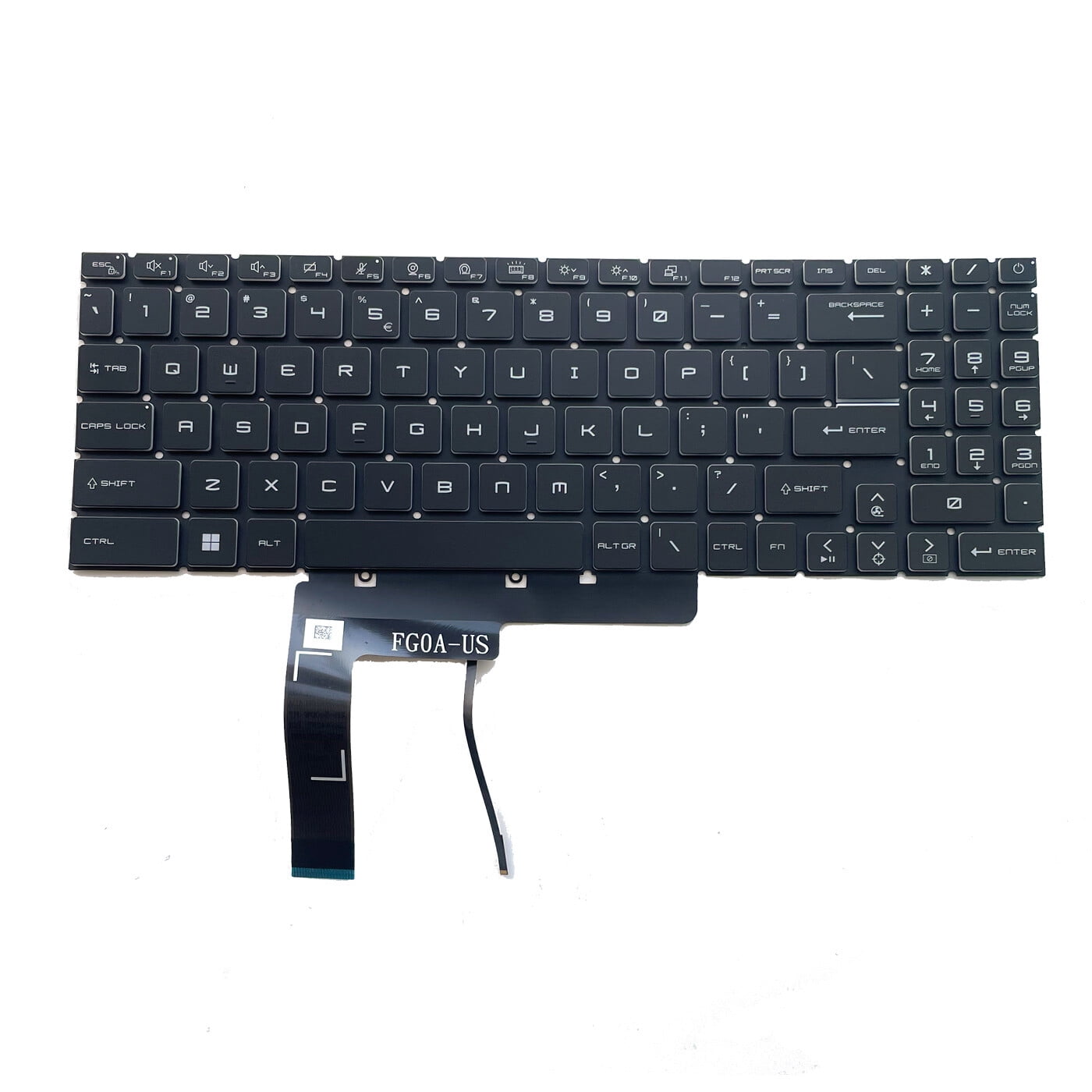 Original New for MSI Pulse GL66 11UGKV 11UGKV-001 15.6" FHD 144Hz Gaming Laptop RGB Backlit Gaming Keyboard