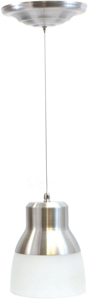 Brushed Nickel Mini Glass LED Pendant Light