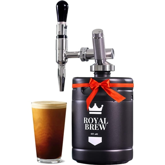 Original Nitro Cold Brew Coffee Maker - Gift for Coffee Lovers - 64 oz Home Keg, Nitrogen Gas System Coffee Dispenser Kit