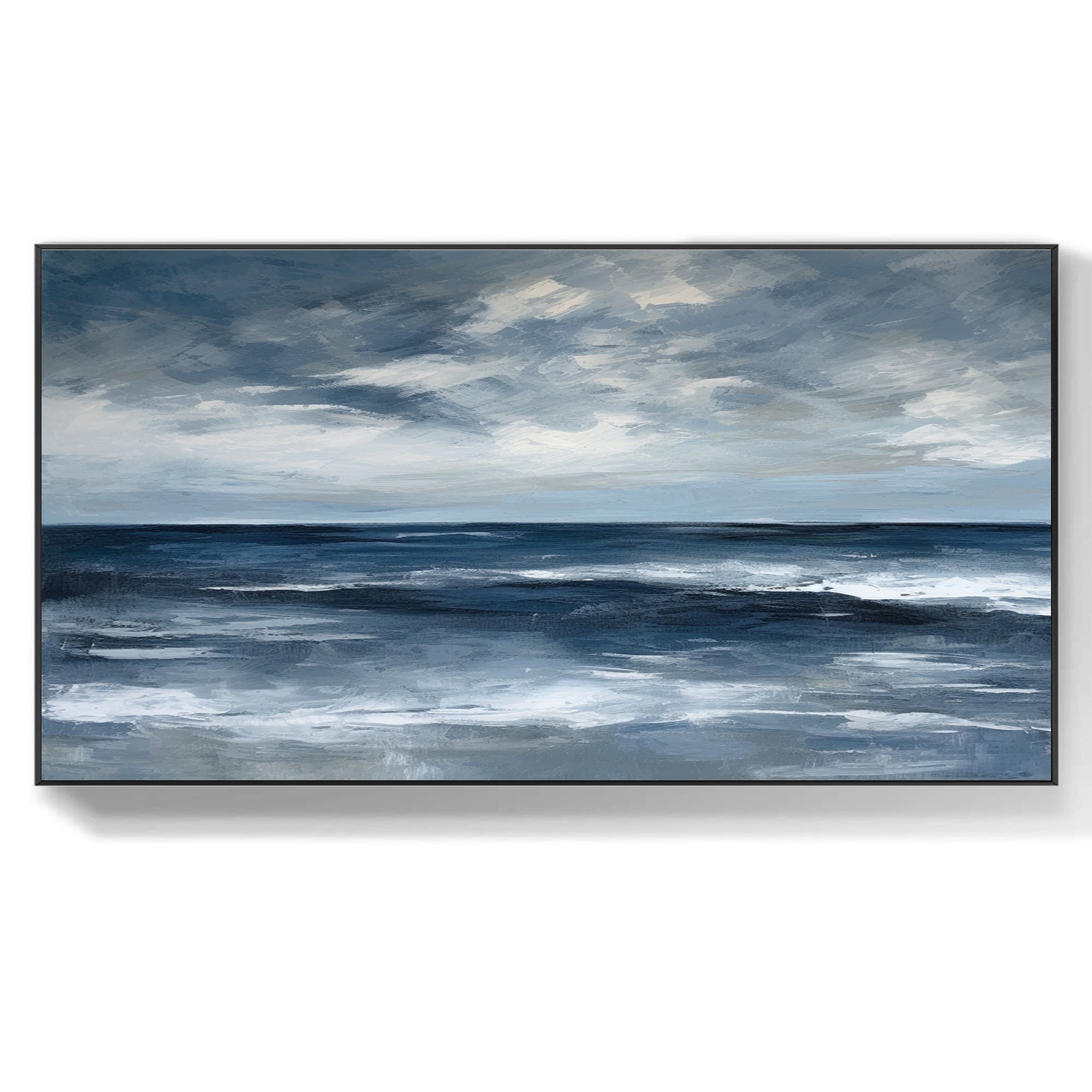 Original Ocean Landscape Oil Painting on Canvas Large Wall Art Abstract ...