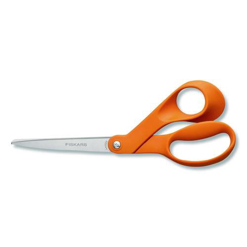 Original Orange-Handled Scissors, 8.41" Long, Offset Orange Handle | Bundle of 5