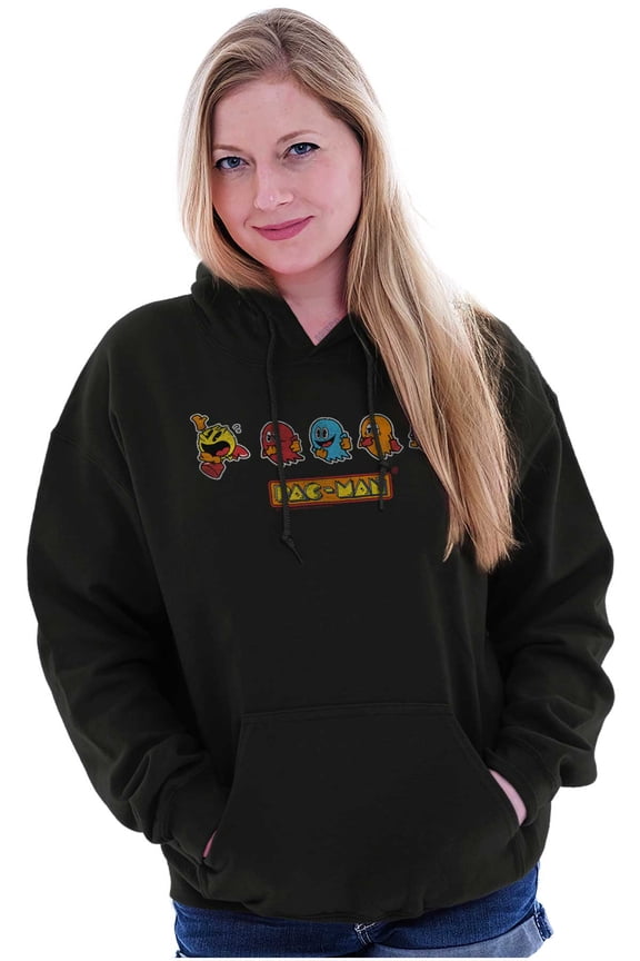 Original PACMAN Vintage Arcade Game Hoodie Sweatshirt Women Men Brisco Brands M
