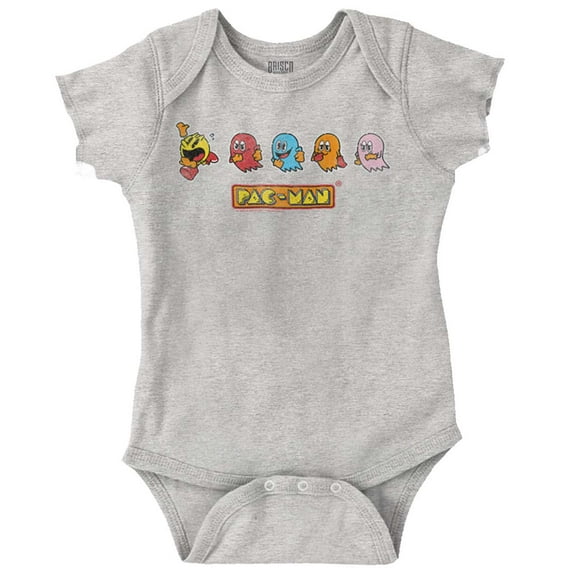 Original PACMAN Vintage Arcade Game Romper Boys or Girls Infant Baby Brisco Brands 12M