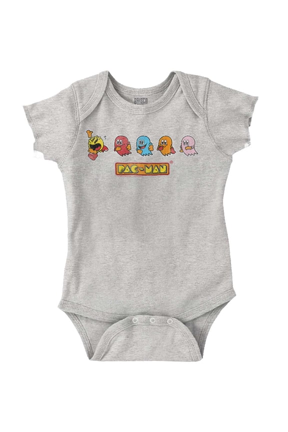 Original PACMAN Vintage Arcade Game Romper Boys or Girls Infant Baby Brisco Brands 6M
