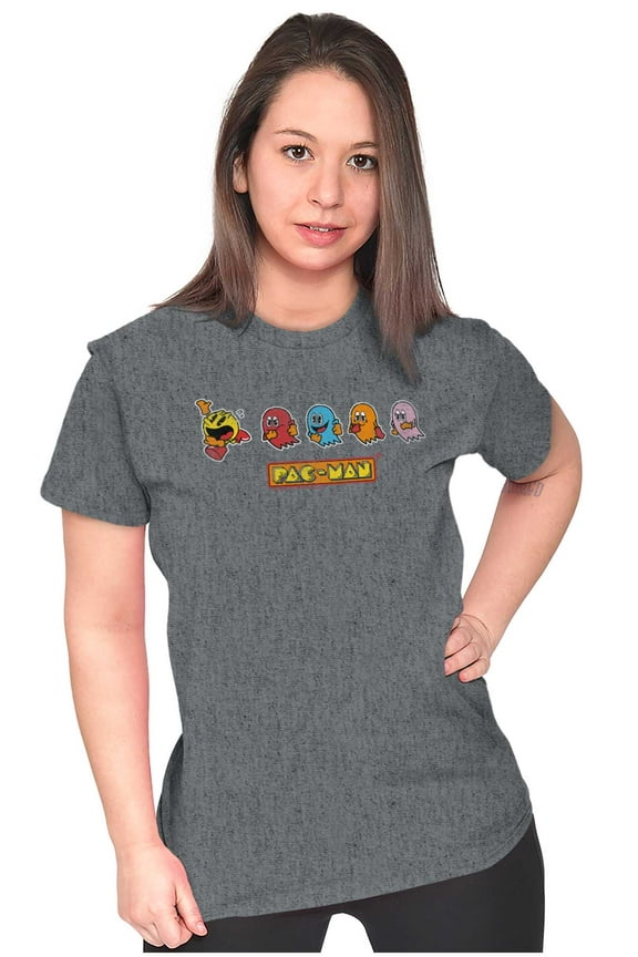 Original PACMAN Vintage Arcade Game Women's T Shirt Ladies Tee Brisco Brands S