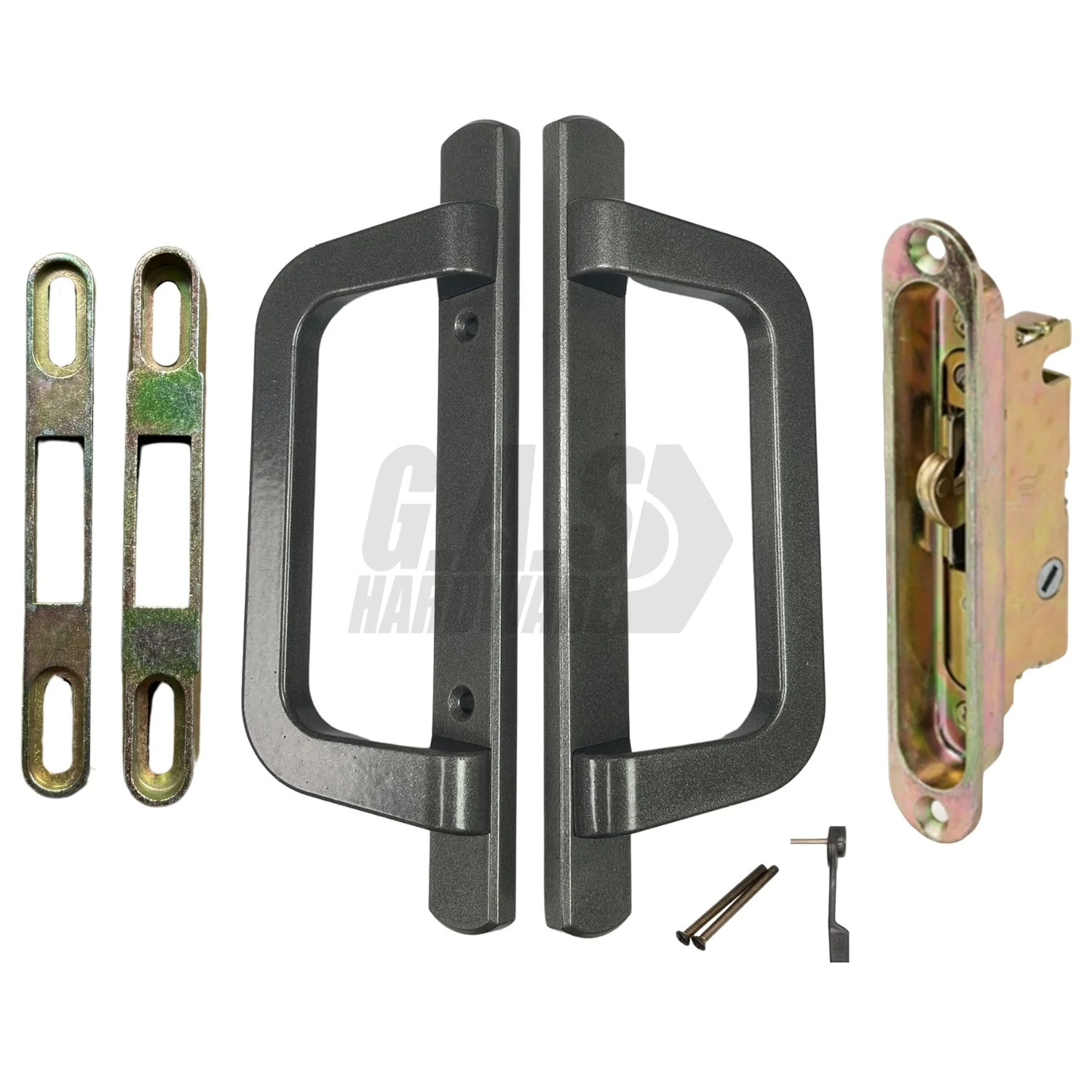 Original PGT Sliding Door Handle Bundle Kit with Mortise Lock, Keepers, and Screws for Patio