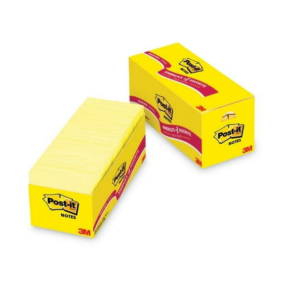 Original Pads in Canary Yellow, Cabinet Pack, 3" x 3", 90 Sheets/Pad, 18 Pads/Pack | Bundle of 2 Packs