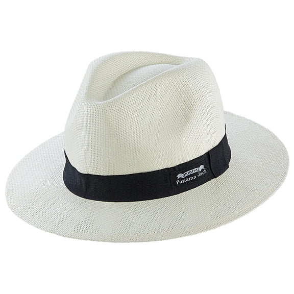 Panama Jack Men’s Straw Safari Hat, Handwoven Matte Toyo Sun Hats for Men, L-XL, Ivor