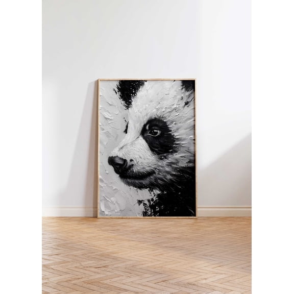 Original Panda Print, Nursery Wall Art, Panda Nursery Art, Nursery Decor, Animal Art, Baby Animals, Baby Nursery Animal, Bedroom Decor Home Decor #101, Stretched Canvas Size 12x18