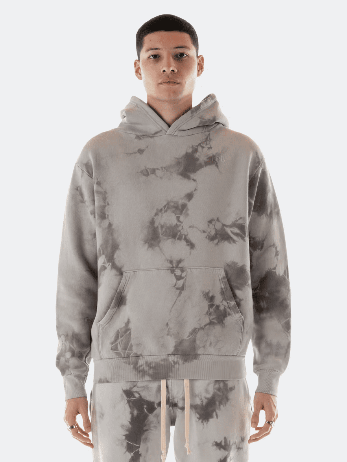 Original Paperbacks Men's Los Feliz Crystal Wash Tie Dye Hoodie in Fog/Grey-Med  - Walmart.com