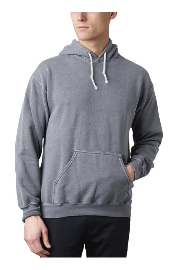 Mens Bayside Drawstring X-Large Hoodie Gunmetal