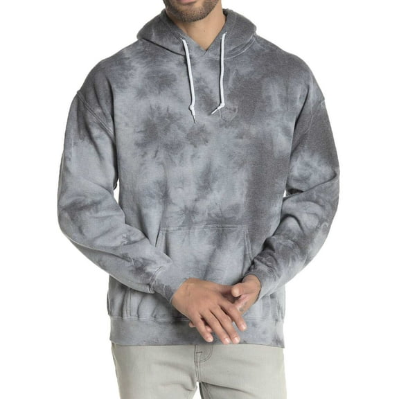 Original PaperbacksTie Dye Frequency Hoodie Sweatshirt (Gray, XL)