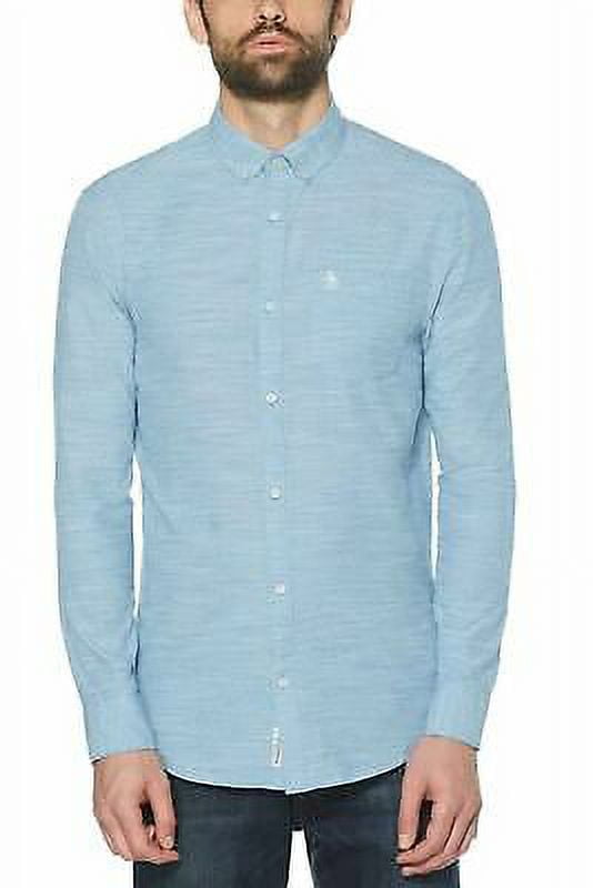 Original Penguin Men's Long Sleeve Dobby Button Down Shirt Original Penguin Men's Long Sleeve Dobby Button Down Shirt