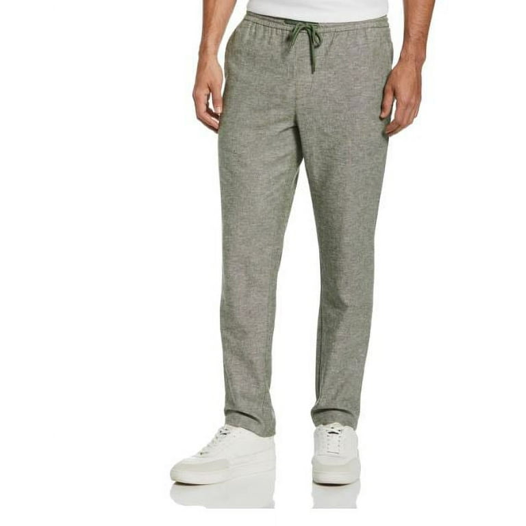 Original Penguin Men s Bronze Green Linen Blend Pull On Stretch Pants XL Walmart