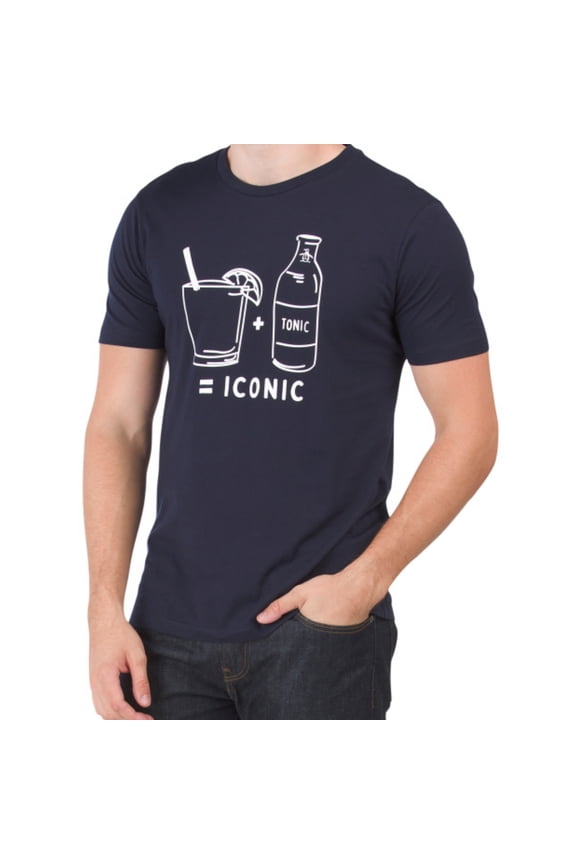 Men's Iconic Graphic Print Tee Cotton Jersey Short Sleeve T-Shirt