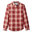 thumbnail image 1 of Original Penguin Men's Long Sleeve Retro Plaid Flannel Shirt, pomegranate, S, 1 of 1