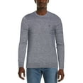 thumbnail image 1 of Original Penguin Men's Marled Stripe Crew Neck Sweater in Dark Sapphire Blue, Size Medium, 100% Cotton, 1 of 2