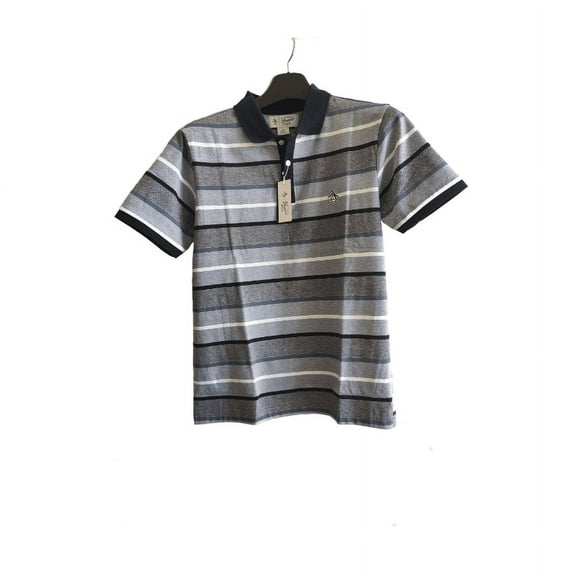 Original Penguin Men's Polo Blue Strip Shirt, Large