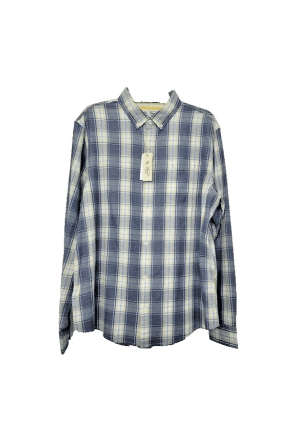 Men's Standard Plaid Long Sleeve Button-Down Shirt , S/P