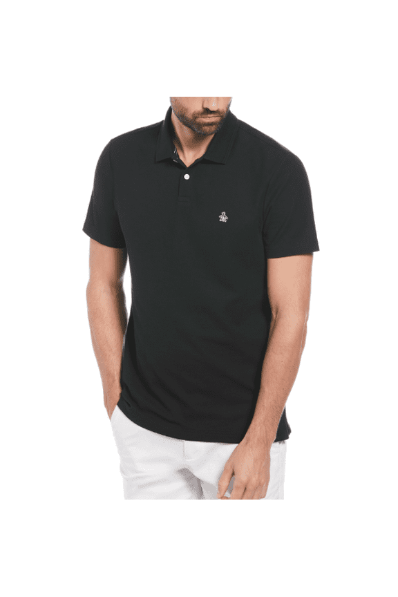 Men's True Black Polo Shirt, Large