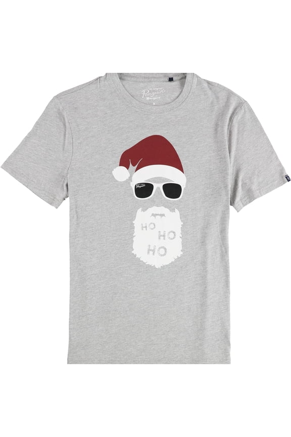 Mens Ho Ho Ho Graphic T-Shirt, Grey, Large
