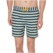 Original Penguin Mens Striped Drawstring Swim Trunks