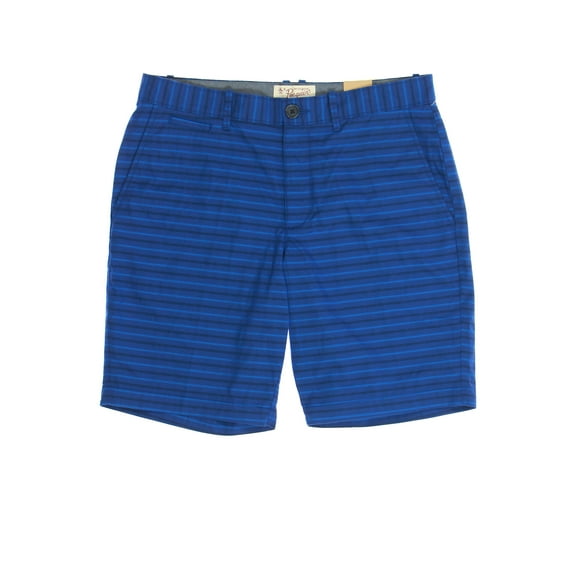 Original Penguin Striped Flat Front Walking Shorts (30, Blue)