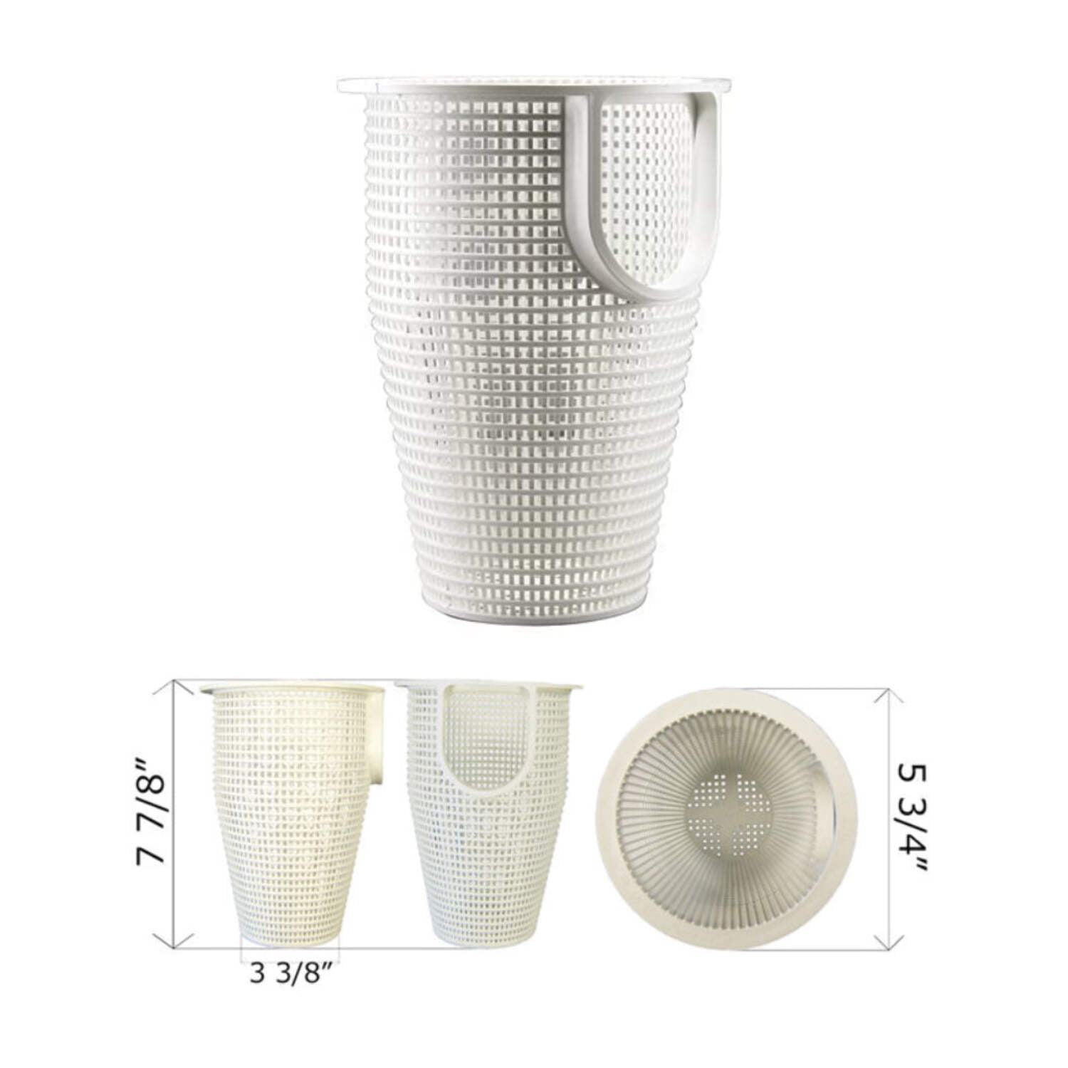 White Plastic Pool Pump Strainer Basket Replacement