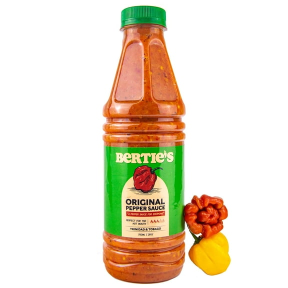 Original Pepper Sauce (26 Oz/750Ml) | Great Flavour And Heat | Made With Fresh Trinidad Moruga Red And Scotch Bonnet Yellow Peppers | Tastes Like Home Made