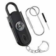 Parasom Original Personal Safety Alarm,Loud 130dB Siren with Keychian ,Emergency Self-Defense Security Alarm with LED Light ,Self-Defense Siren for Women, Men, Elderly(Black)
