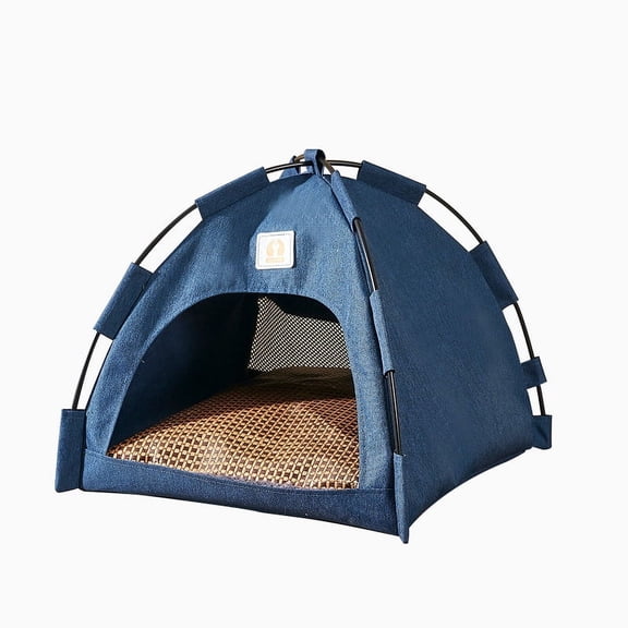 Original Pet Cot Tent, Portable Dog House, Dog Shade & Weather Shelter, Elevated Cot Dog Bed, Closed Pine Wood, Medium 42 X 42 X 38 cm