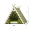 thumbnail image 1 of Original Pet Cot Tent, Portable Dog House, Dog Shade & Weather Shelter, Elevated Cot Dog Bed, Closed Pine Wood, Medium 42 X 42 X 38 cm, 1 of 8