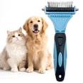 thumbnail image 1 of Original Pet Grooming Rake - Double-Sided Deshedding Dematting Tool, Undercoat Rake for Dogs & Cats, Extra-Wide Dog Grooming Brush & Deshedder Comb for Long Hair, Reduces Shedding 95%, 1 of 8
