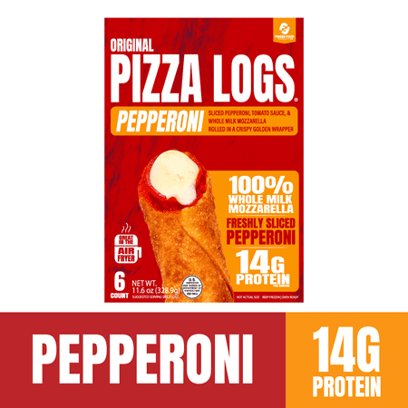 Original Pizza Logs Pepperoni, Frozen Snacks, Air Fryer & Oven-Ready, 11.6oz, 6 Count, Frozen Snacks & Appetizers